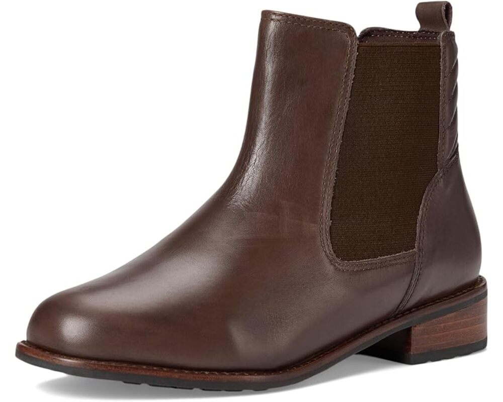 David Tate Womens Luxe Chelsea Boots Size 7 XWide EU 37.5 Brown Leather NWOB